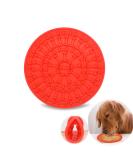 Buddy Treat Mat Perfect Curve Lick Pad Dog Washing Licky Pad- Dogs Bath Buddy- Grooming Helper- Super Suction- Just Add Peanut Butter Red - Buy Online on GoSupps.com
