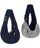CUBY Reversible Puppy Dog Sling Carrier for Small Medium Dogs - Dark Blue01 - Buy Online on GoSupps.com