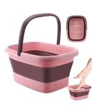 Relaxing 15L Foldable Foot Bath with Massage Nubs & Handle - Pink Foot Care Tub for Ultimate Relaxation - Buy Online on GoSupps.com
