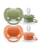 Philips Avent Ultra Soft Pacifier 2-Pack | BPA-Free for 18+ Months | Includes Sterilization Box | Green/Orange (SCF093/01) - Buy Online on GoSupps.com