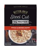 Better Oats Steel Cut Maple & Brown Sugar High Protein Instant Oatmeal 12.7oz (Pack of 6) - Buy Online on GoSupps.com