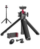 Flexible Camera Phone Tripod with Extendable Handle & Remote Shutter - Ideal for Vlogging with Gopro, Sony, iPhone - Hot Shoe Mount Included - Buy Online on GoSupps.com