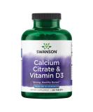 Swanson Calcium Citrate & Vitamin D 250 Tabs - Bone Health Supplement - Buy Online on GoSupps.com