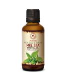 100% Pure Lemon Melisse Oil 50ml - Natural Etheric Lemon Balm for Aromatherapy & Relaxation - Mellissa Indicum - Good Sleep & Fragrance - Ideal for Aroma Diffusers & Lamps - Buy Online on GoSupps.com