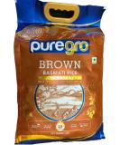 Puregro Brown Basmati Rice 5kg - Natural and Pure | Pack of 1 - Buy Online on GoSupps.com