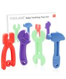 Yoolane Baby Teething Toys 4-Pack Tool Teether Toy for Babies 0-6 Months 6-12 Months Silicone Baby Chew Toys for Toddler Infant Boy and Girl BPA Free Freezable Dishwasher Refrigerator Safe A | Tools Set Style - Buy Online on GoSupps.com