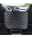 Doulein Car Storage Bag - Dual Seat Organizer for Handbags & Essentials | Leather Handbag Holder & Net Pocket - Premium Black Design - Buy Online on GoSupps.com