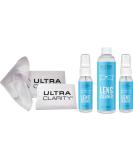 ULTRA CLARITY Eyeglass Lens Cleaning Spray Value Pack - 10oz Spray, 2 Microfiber Cloths - Professional Grade 5pc Kit - Buy Online on GoSupps.com