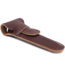 Genuine Leather Safety Razor Travel Case - Brown Protective Case for Double Edge Razors - Buy Online on GoSupps.com