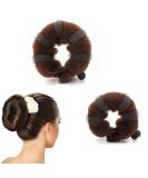 2Pcs Bun Maker Magic Hair Bun Maker Hair Donut Brown Hair Donut Hair Bun Styler Buns Shaper Beauty Hot Buns Set for Women Girls(1 Large+1 Small) - Buy Online on GoSupps.com