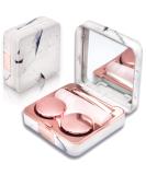 Portable Rose Gold Contact Lens Case & Applicator Kit - Cute Travel Solution with Mirror for Daily Use - Buy Online on GoSupps.com
