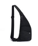 Peicees Sling Bag | Shoulder Backpack with Multiple Pockets for Outdoor Activities | Black - Buy Online on GoSupps.com