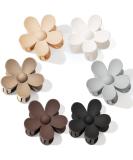 Flower Hair Clips 6PCS Flower Claw Clips Cute Hair Claw Clip Daisy Clips Matte Large Claw Clips Strong Hold Jaw Clamps Thick Hair Accessories Thin Hair Claw 6 Color for Women Girl Gift C: White  Grey  Black  Khaki  Coffe... - Buy Online on GoSupps.com
