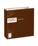 Fato Disposable Paper Napkins - 50 Pack 33x33 cm 4-Folded 2-Layer Chocolate Color Ideal for Lunch & Buffets - 100% Pure Cellulose FSC Certified - Buy Online on GoSupps.com