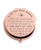 Rose Gold Compact Pocket Mirror: Unique Bonus Daughter Gifts from Bonus Mom/Dad - Perfect for Birthday, Wedding, Christmas & Graduation - Buy Online on GoSupps.com