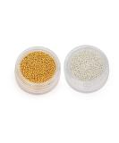 Minejin 3D Nail Art Gold Steel Ball Mini Beads - Silver Studs Metal Tips - 1mm - 4 Boxes 4 Pots - Buy Online on GoSupps.com