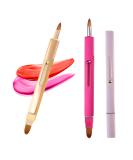 Buy 3-Pack Retractable Lip Applicator Brush Set - Professional Dustproof Makeup Brushes in Pink Red Gold - Perfect for Lipstick & Lip Gloss - Buy Online on GoSupps.com
