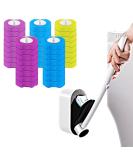 Disposable Toilet Bowl Brush Set - KIRIKIT Wall-Mounted Cleaner Wand with 40 Refills | Effective Bathroom Scrubber Accessories - Buy Online on GoSupps.com