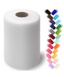 6 Inch by 100 Yards White Tulle Fabric Roll - Perfect for Tutus, Wedding Decor, DIY Crafts - 28 Colors Available - Buy Online on GoSupps.com