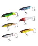 6PCS Fishing Lures for Bass, Bass Whopper Lures Kit, Plopping Bass Lure with Floating Rotating Tail for Bass Trout, Bass Topwater Lure for Freshwater Saltwater - Buy Online on GoSupps.com