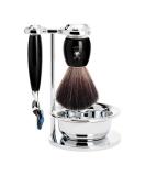 M HLE Vivo Shaving Set with Bowl - Black Fibre Gillette Compatible High-Grade Resin | Premium Men's Grooming Essentials - Buy Online on GoSupps.com
