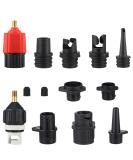 Treela Inflatable SUP Pump Adapter with 9 Air Valve Nozzles - Black/Red/Gold - Buy Online on GoSupps.com