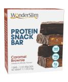 WonderSlim High Protein Snack Bar - Caramel Brownie Nut | Low Calorie, 10g Protein, 4g Fiber (7ct) - Buy Online on GoSupps.com