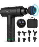 Uplayteck Massage Gun - 30 Speeds 8 Heads Ultra Quiet LED Display - Best Deep Tissue Muscle Massager for Neck Back & Shoulders - International Shipping Available - Buy Online on GoSupps.com