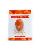 Orange Jade Crystal Worry Thumb Stone - Meditation Stress Relief Gift for Healing Energy, Reiki Chakra Balance - Spiritual Birthday Stocking Filler - Buy Online on GoSupps.com
