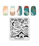KADS Nail Stamping Plate Chinese Style Nail Art Stamp Template bamboo Lotus DIY Image Template Manicure Stamping Plate Stencil Tools (CN025) - Buy Online on GoSupps.com