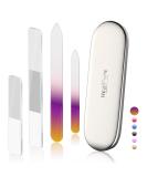 Glass Nail File and Shiner 4PC Double Sided Etched Crystal Nail Buffer Files and Nano Nail Polishers Professional Salon Manicure Tools Kit for Acrylic and Natural Nail Perfect for Women & Girls Gradient - Buy Online on GoSupps.com