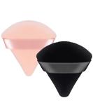 Patelai 2 Pcs Powder Puff Set - Soft Triangle Sponges for Makeup Application - Reusable and Versatile - Ideal for Loose Powder and Foundation - Black Nude - Buy Online on GoSupps.com