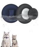 Simplethings waterproof Airtag dog collar anti-loss protective cover compatible with Apple Airtag GPS tracker silicone-air day holder for cat and dog collars black + midnight blue S-12mm - Buy Online on GoSupps.com