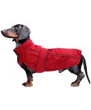 Minezi Roof Dog Raincoat - Waterproof Fleece Lined Reflective Adjustable Belt for Small & Medium Dogs - XS Red - Buy Online on GoSupps.com