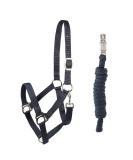 PFIFF 102931 Dark Blue Halter and Rope Set | Durable Plastic Lead Rope for Horses - Shop Internationally - Buy Online on GoSupps.com
