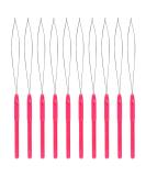 SAVITA 10pcs Hair Extension Loop Needle Threader Pulling Hook Bead Device Micro Links Hair Extensions Kit for Hair Styling Tools Accessory (Magenta) - Buy Online on GoSupps.com