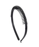 Shop Elegant Black Rhinestone Cluster Hair Headband | Sparkling Rhinestones for Every Occasion - Buy Online on GoSupps.com