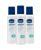 Vaseline Antiperspirant Deodorant Active Fresh With Proderma - 150Ml - Pack Of 3 - Buy Online on GoSupps.com