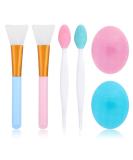 Buy WLLHYF 6-Piece Face Lip Mask Applicator Set | Silicone Brush for Exfoliating Cleansing & Removing Blackheads | Perfect Skin Care Tool for Women & Girls - International Shipping - Buy Online on GoSupps.com