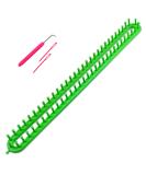Coopay 47cm Green Knitting Loom Kit for Beginners - Rectangle Looms for Blanket, Scarf, and Shawl Crochet - Includes Hook, Needles, and Sparse Pegs - Buy Online on GoSupps.com
