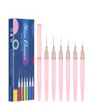 Shince Chance Nail Art Liner Brushes Set 6Pcs Gel Polish Fine Drawing Tools for Nail Art Pink Acrylic Stripping Painting Pens - Buy Online on GoSupps.com