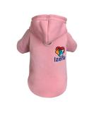 Izefia Dog Hoodie | Warm Fleece Sweater for Small Dogs & Cats | Winter Sweatshirt in Pink XS - Buy Online on GoSupps.com
