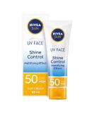 NIVEA Sun UV Face Shine Control SPF 50 Cream 50ml | Protects Against UVA/UVB Rays | Anti-Aging Sunscreen for Delicate Facial Skin - Buy Online on GoSupps.com