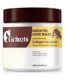 Collagen Hair Treatment - 500ml Keratin & Coconut Oil Deep Repair Mask for Damaged Curly or Straight Hair - Buy Online on GoSupps.com