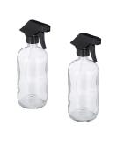 500ml Refillable Glass Spray Bottle - Mist & Jet Atomizer for Hair Care & Cleaning - Transparent - Buy Online on GoSupps.com