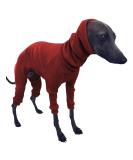 Greyhound Sweater for Dogs Dog Jumpers Pet Sweater Cotton Greyhound Pajamas Four-Legged Greyhound Clothes Hooded Whippet Pajamas Stretchable Warm Dog Coat L red L - Buy Online on GoSupps.com