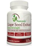 Grape Seed Extract 400mg - 95% Polyphenols Proanthocyanidins - 120 Veggie Capsules - Non-GMO Antioxidant Supplement by Naravis - Buy Online on GoSupps.com