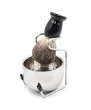 Elvielsl Men's 3-in-1 Shaving Kit with Badger Hair Brush and Stainless Steel Bowl - Traditional Wet Shave Set for Men - Buy Online on GoSupps.com