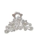 Retro Flowers Hair Claw Clip for Women Lady Vintage Alloy Rhinestone Hair Jaw Clips Hairpin Fancy Hair Clamp (Silver) - Buy Online on GoSupps.com