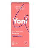 Yoni Organic Cotton Tampons Super - 16 Count | Hypoallergenic Breathable Plastic-Free | Best for Heavy Bleeding - Buy Online on GoSupps.com